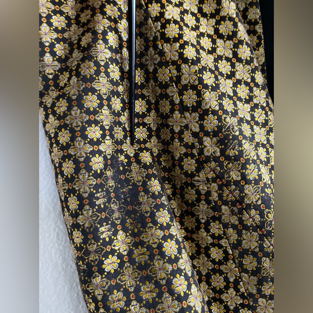 Early 1900s Black and Gold Silk Brocade Coat Designer Helene Pons Studio - Picture 10 of 16
